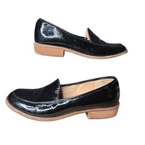 Sofft Womens Black Patent Leather Napoli Loafers Size 9.5